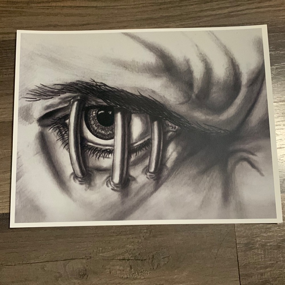 Artistic print on semigloss paper, 8x11.